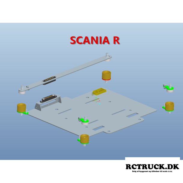 SCALECLUB 1/14 TAMIYA kabine magnetisk tagsystem til Scania R